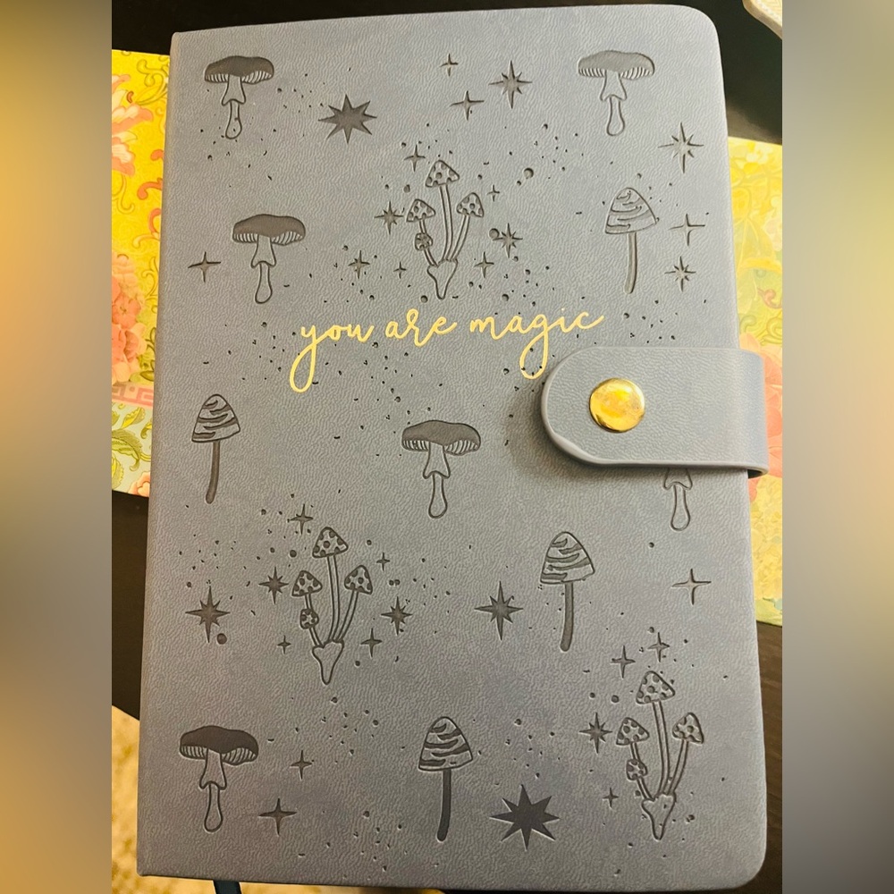 Brand new- Paper studio faux suede embossed Notebook with Gold Accents